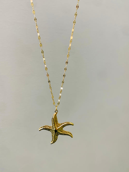 Golden Starfish Necklace