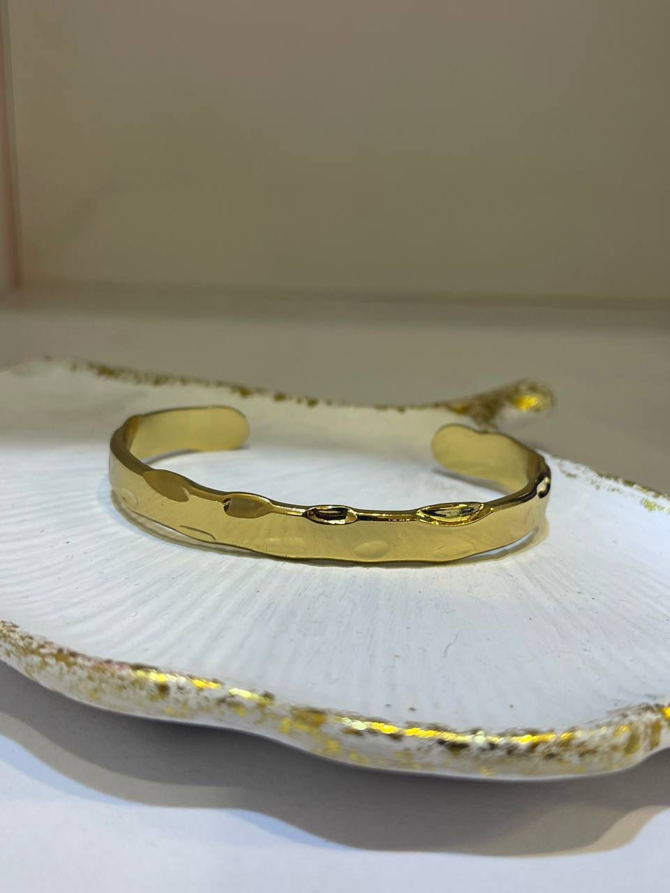 Gold Wave Bangle