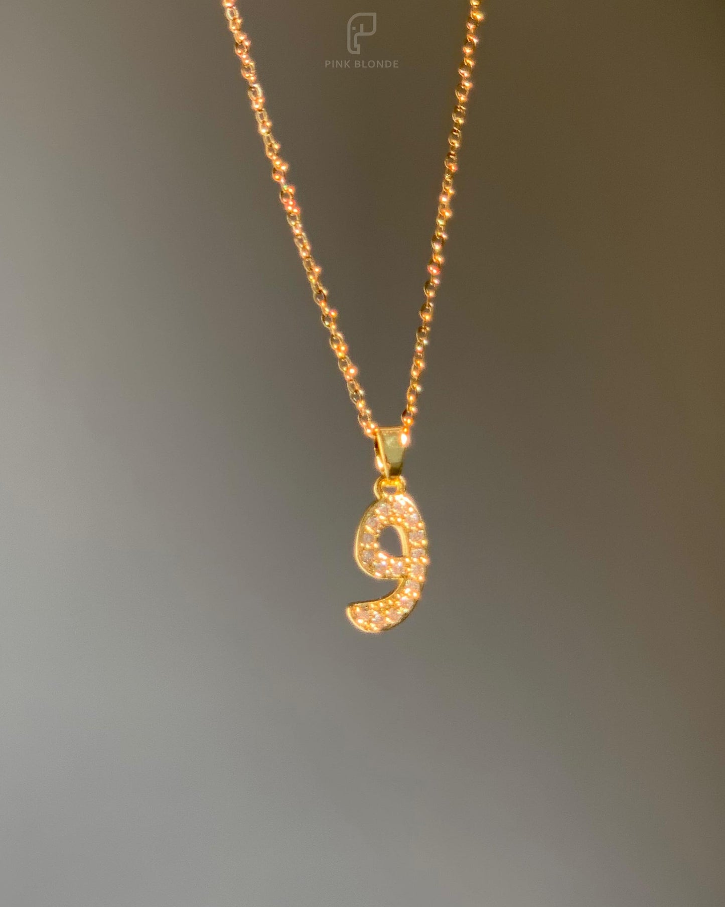 Dazzling Arabic Letter Necklace