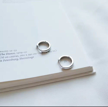 Classic Silver Hoops