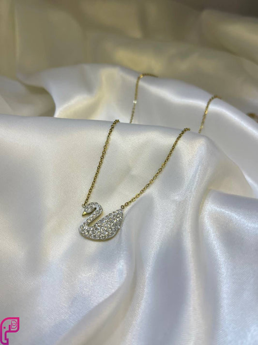 Crystal Swan Necklace