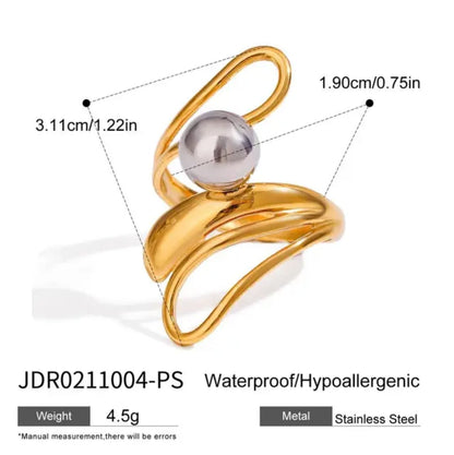 Elegant Pearl Twist Ring