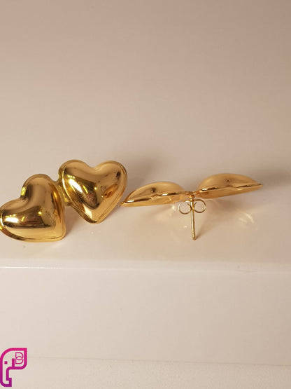 Golden Heart Earrings