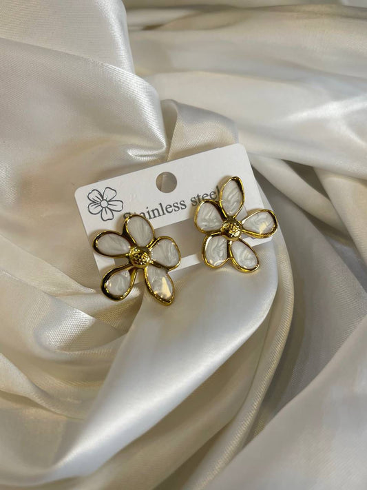 White Blossom Earrings