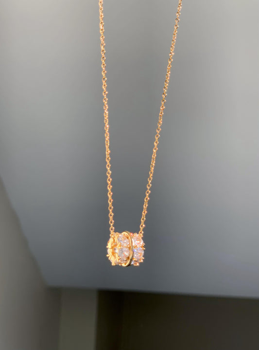 Diamond Cylinder Necklace