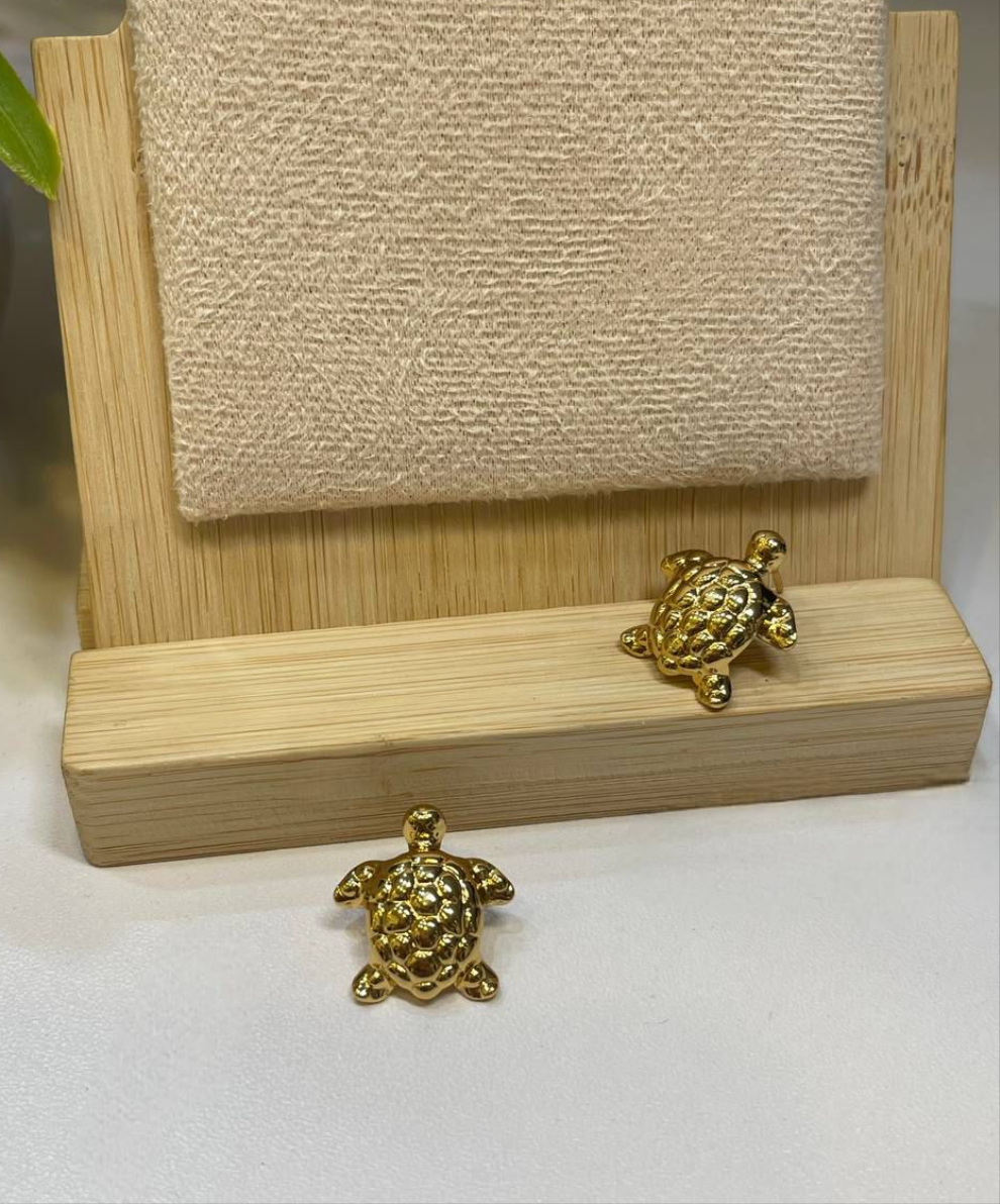 Golden Turtle Studs