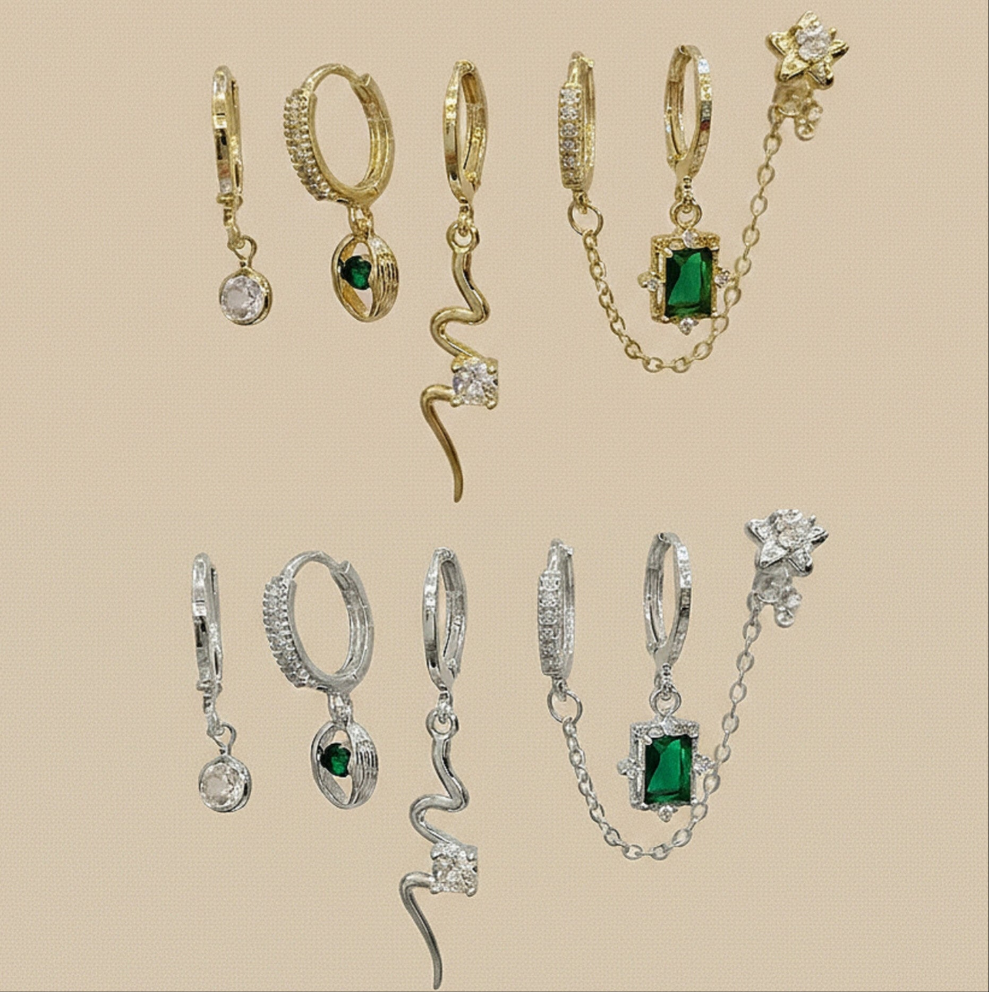 Emerald Star Platinum Set