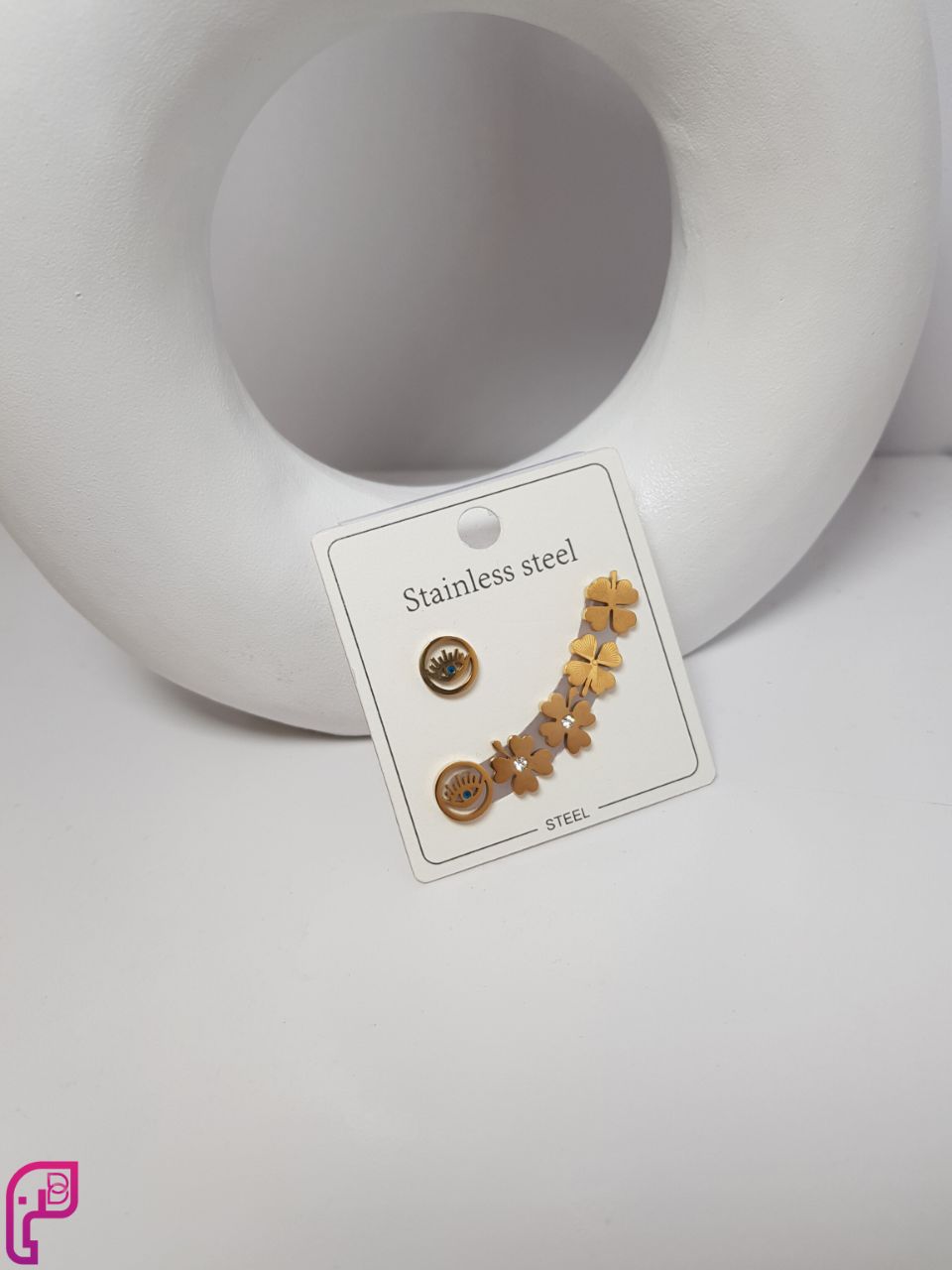 Floral Gold Earrings Set