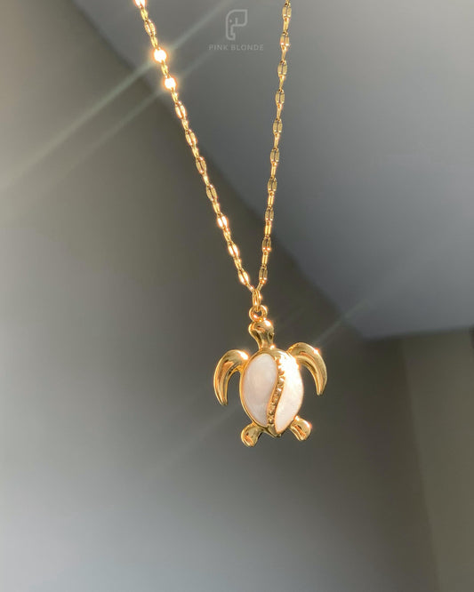 Golden Sea Turtle Necklace
