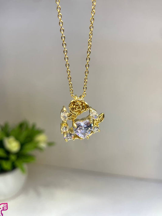 Rose Heart Necklace