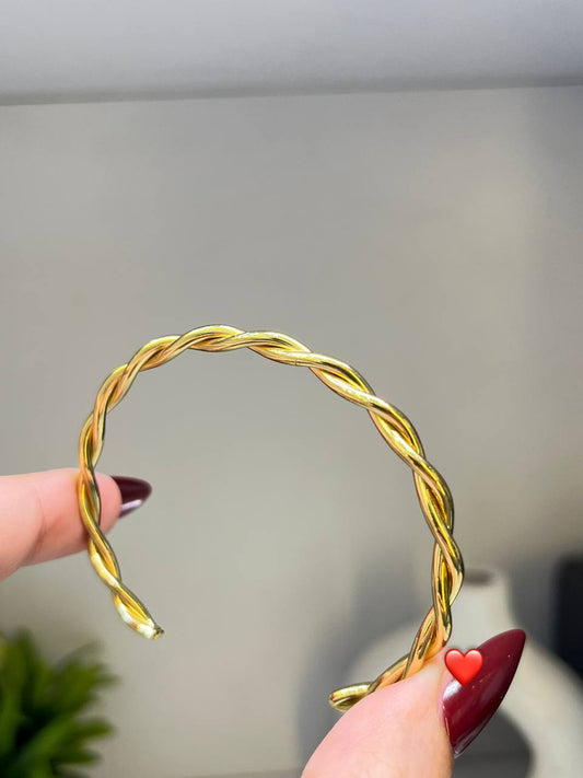 Golden Twist Bangle