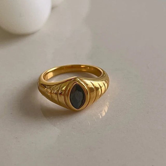 Golden Marquise Ring