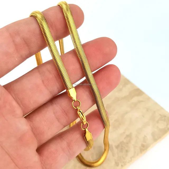 Wide Herringbone Necklace