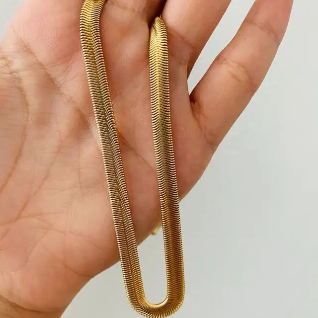Wide Herringbone Necklace