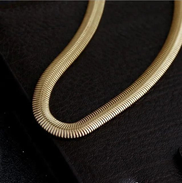 Wide Herringbone Necklace