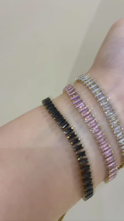 Chic Baguette Tennis Bracelet