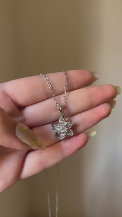 Spinning Crystal Bloom Necklace