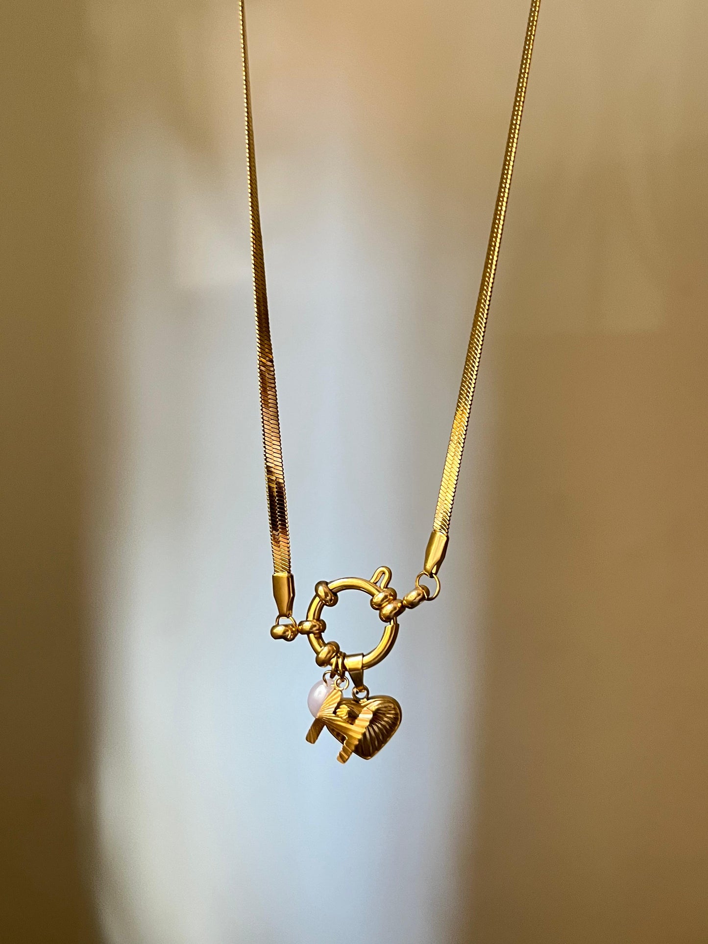 English Initial Necklace