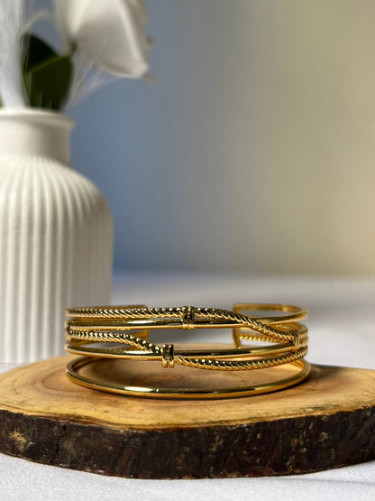 Textured Multi-Row Bangle