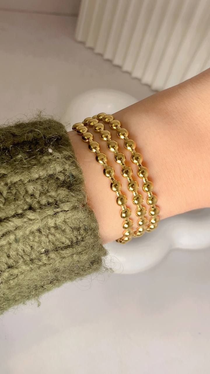 Beaded Triple-Row Cuff