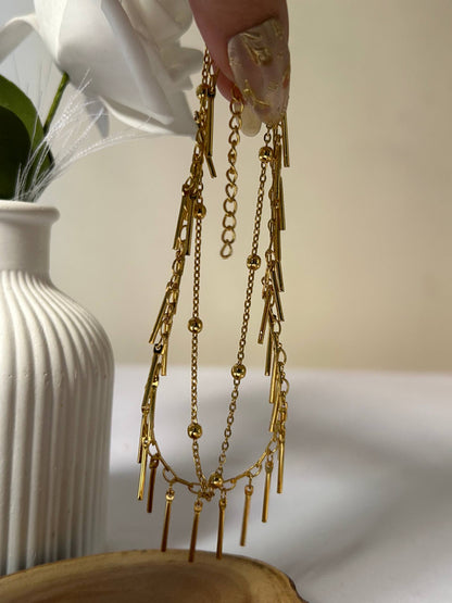 Bohemian Fringe Charm Anklet