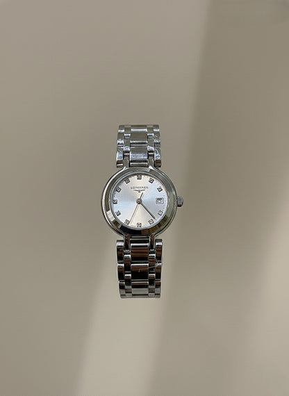 Elegant Silver Crystal Watch