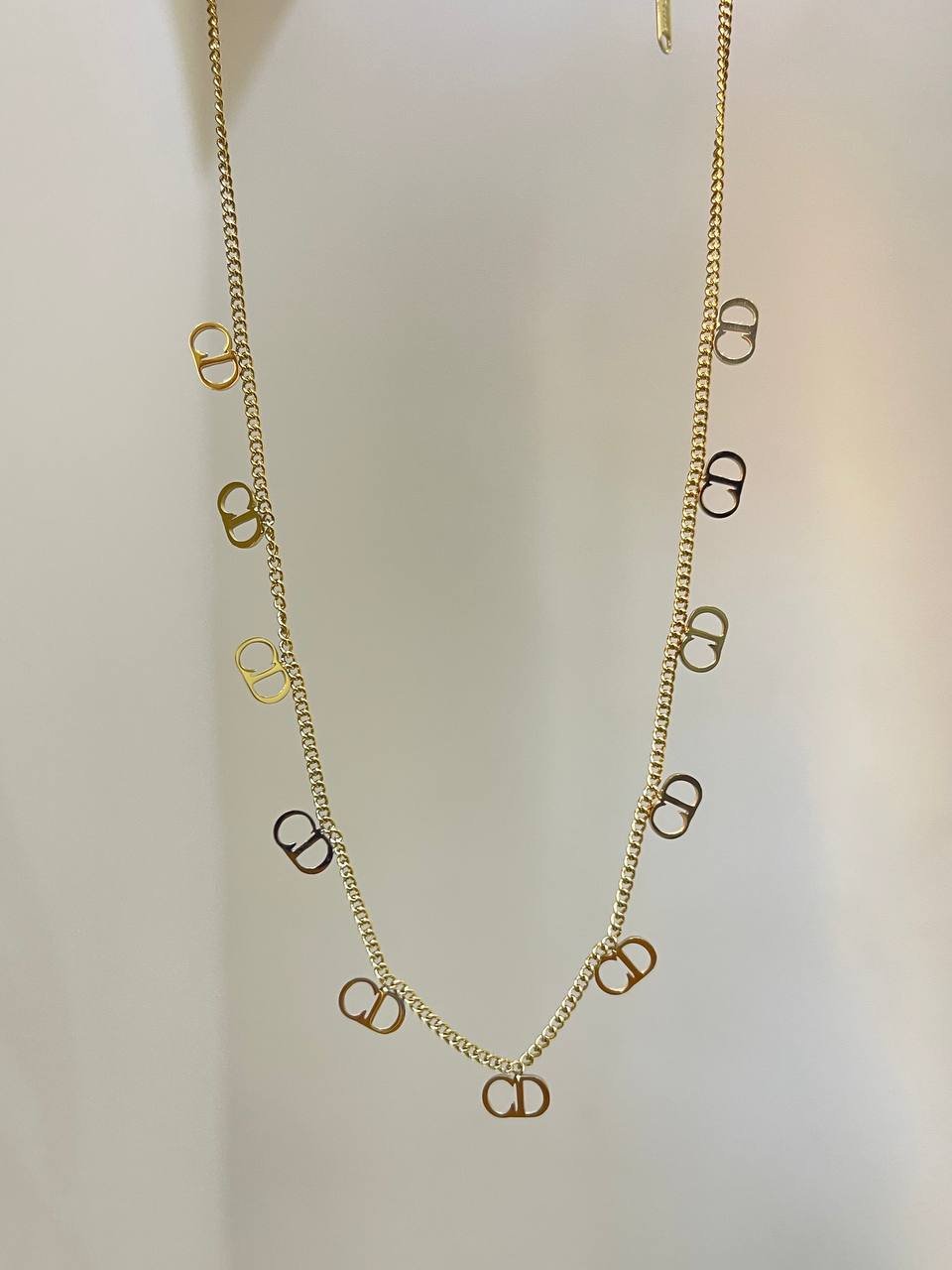 Twin Letter Dangle Necklace