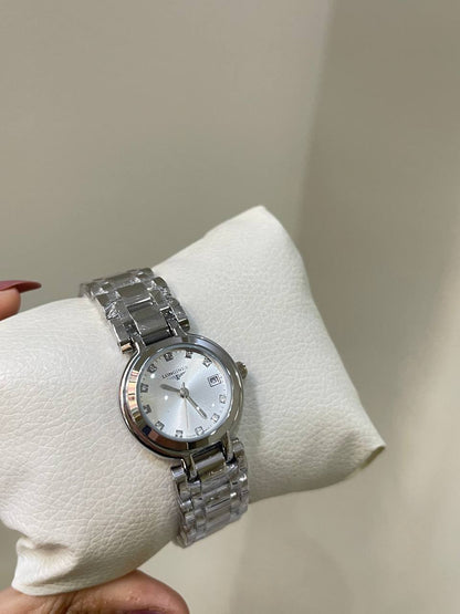 Elegant Silver Crystal Watch