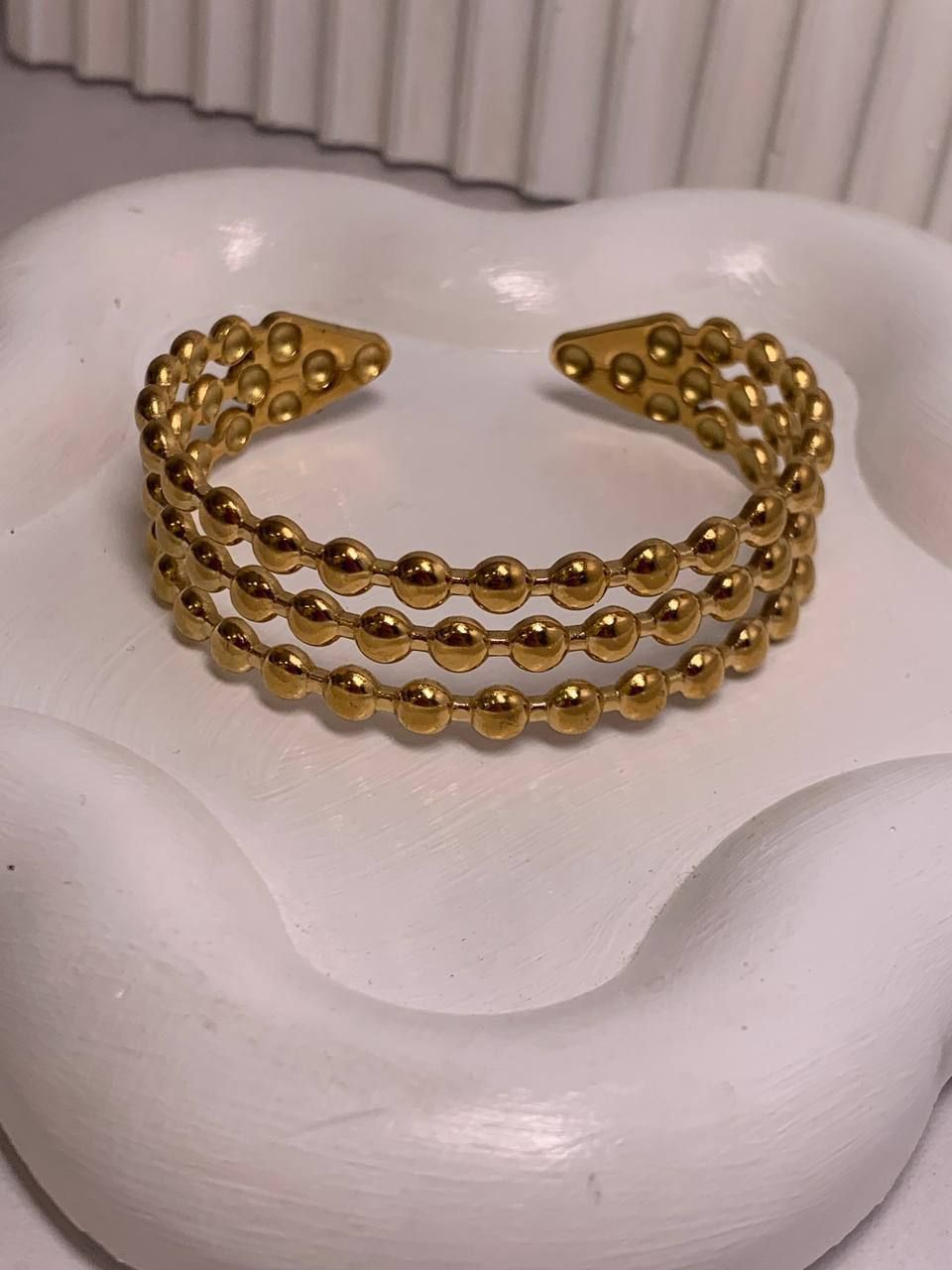 Beaded Triple-Row Cuff