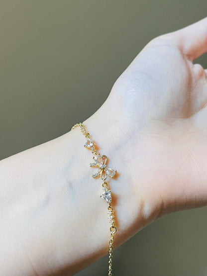 Chic Zircon Bow Bracelet