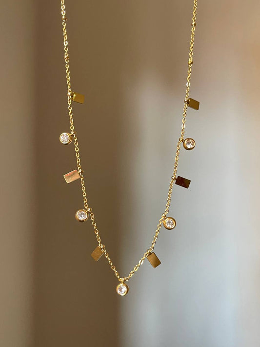 Dazzling Raindrop Charm Necklace