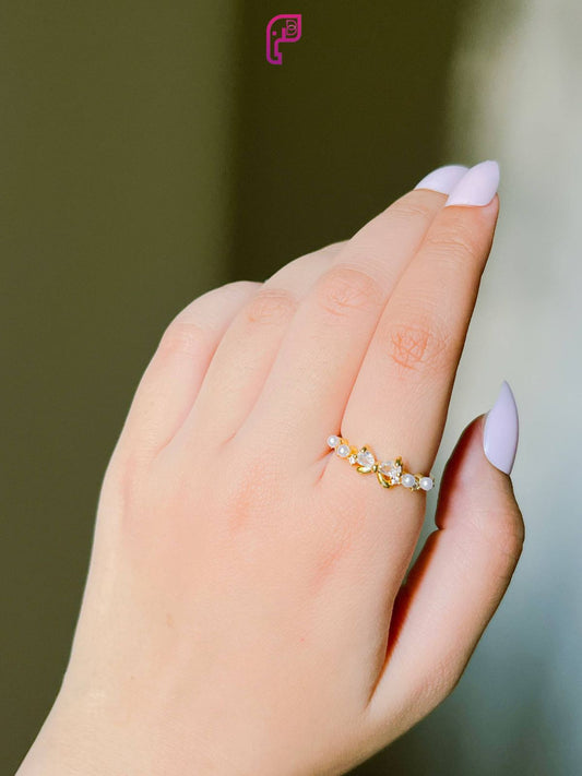 Pearly Bow Ring