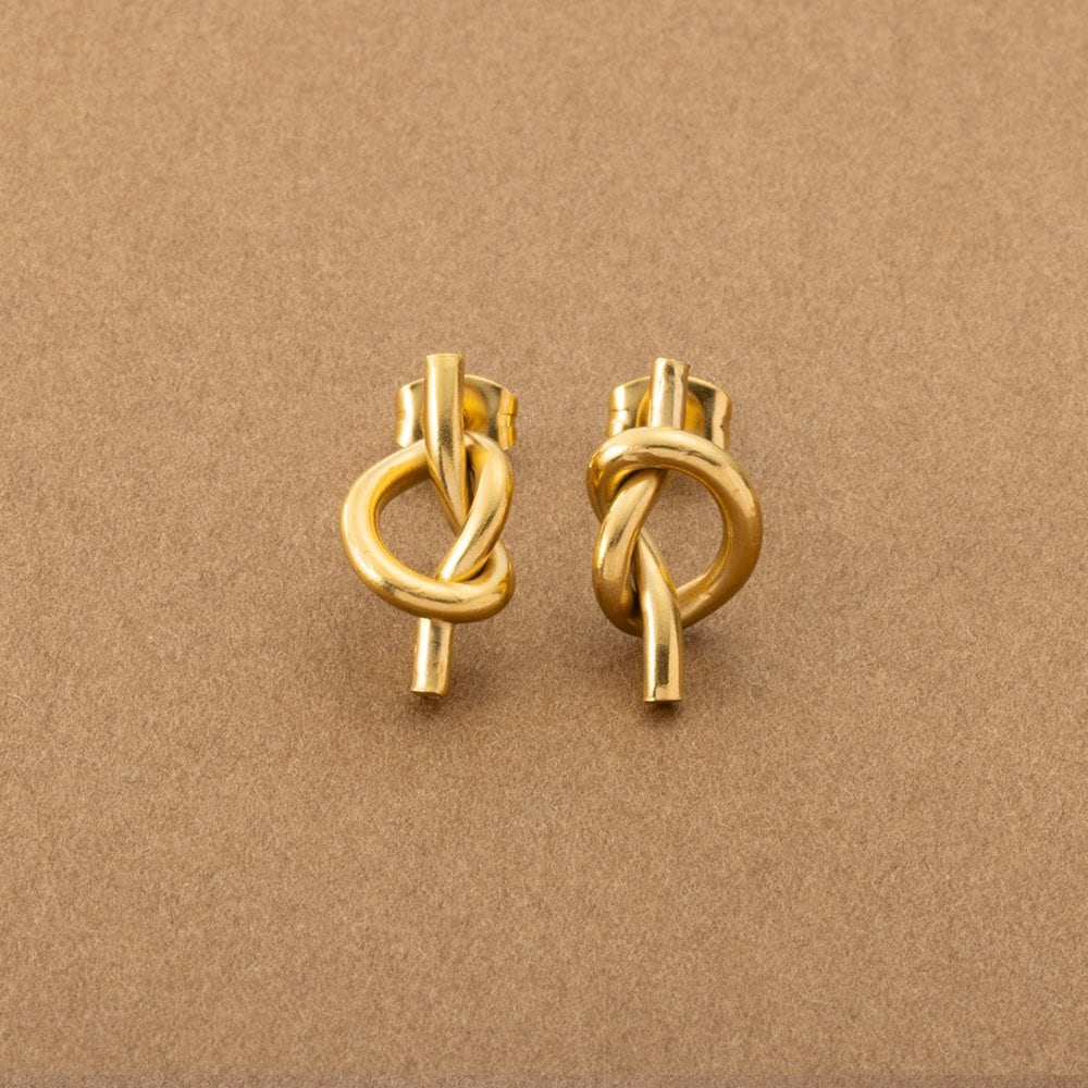 Golden Knot Studs
