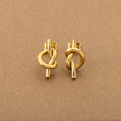 Golden Knot Studs