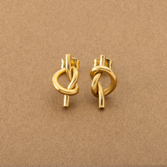 Golden Knot Studs