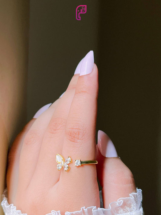 Golden Butterfly Ring
