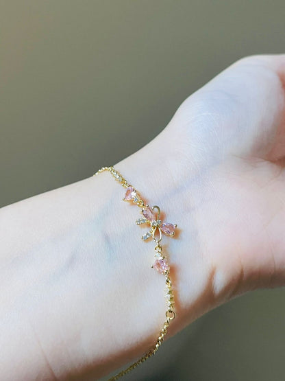 Chic Zircon Bow Bracelet