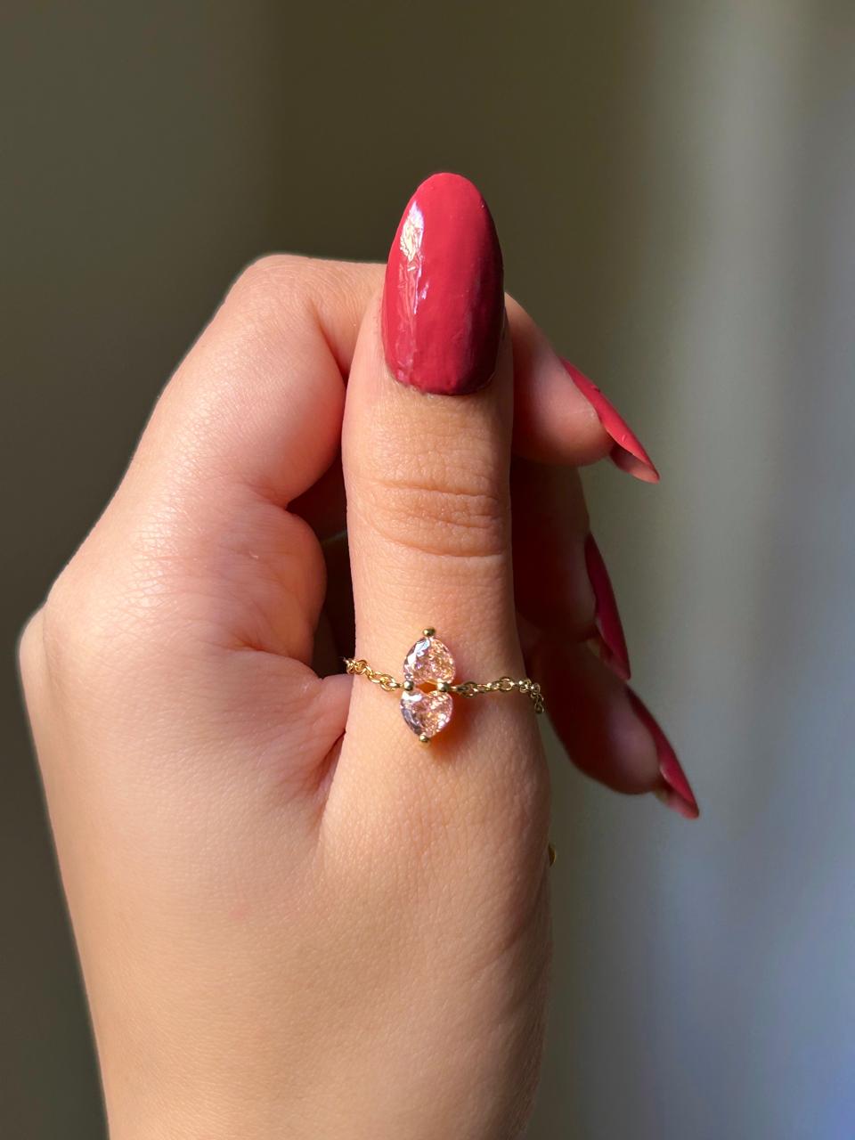 Blush Marquise Slider Ring