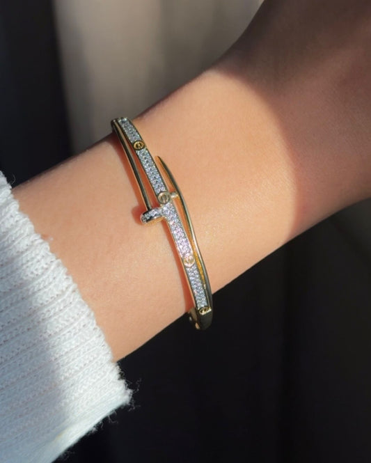 Pave Nail Bangle