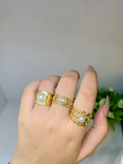 Pearl Armor – Adjustable Bold Ring Set