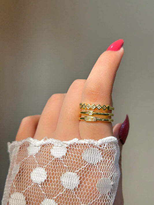 Elegant Geometric Stacking Trio