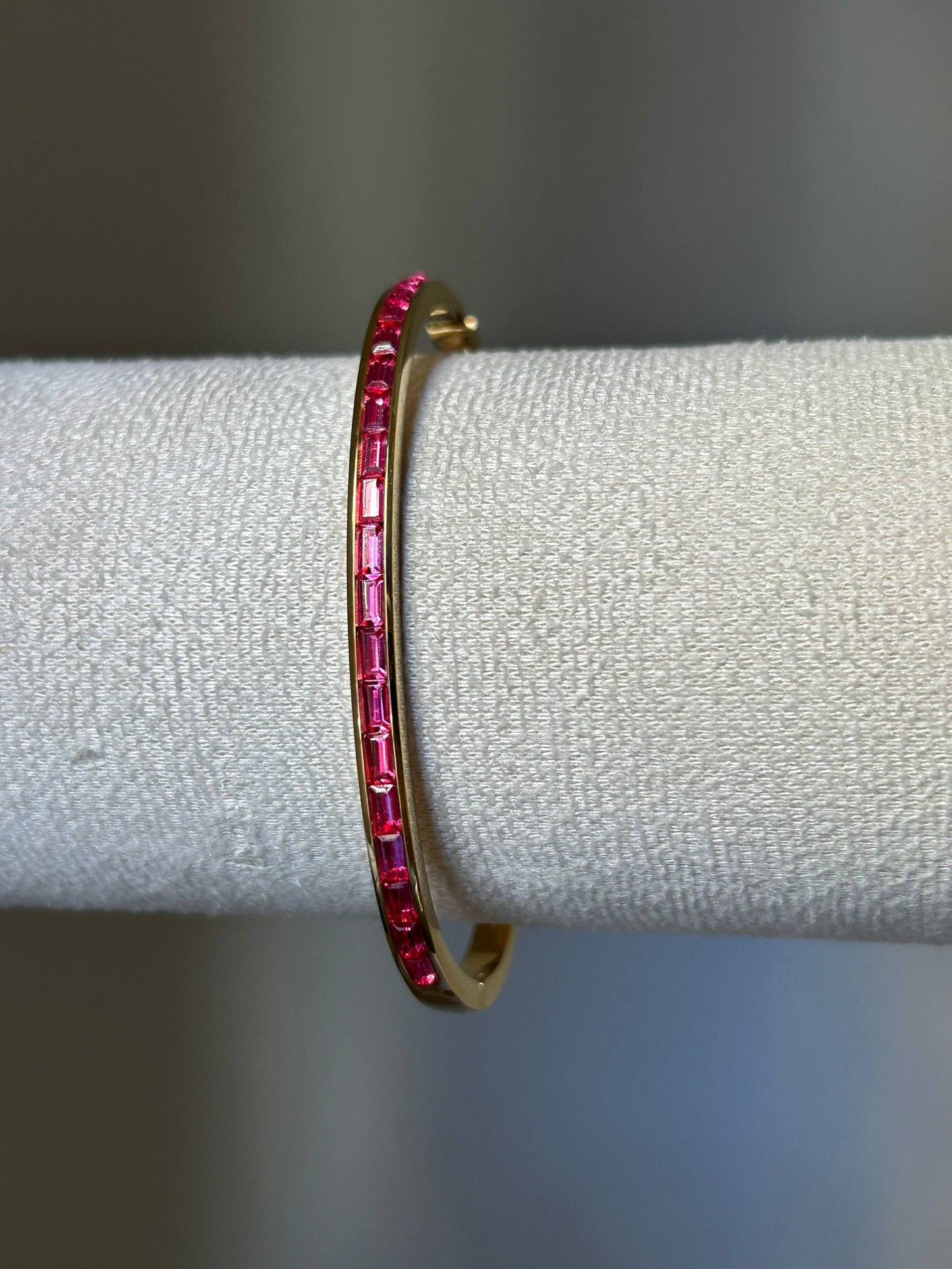 Radiant Ruby Baguette Bangle