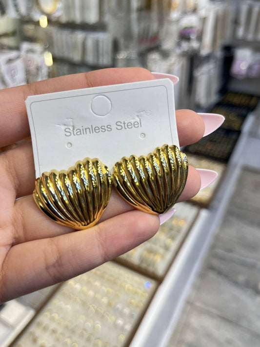 Gilded Shell Studs