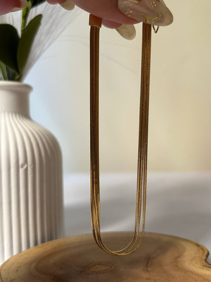 Sleek Multi-Snake Anklet