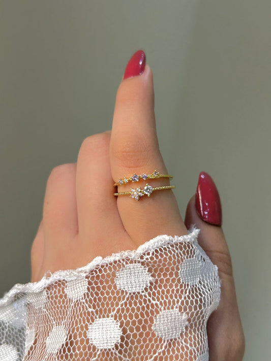 Stellar Duo Beaded Ring