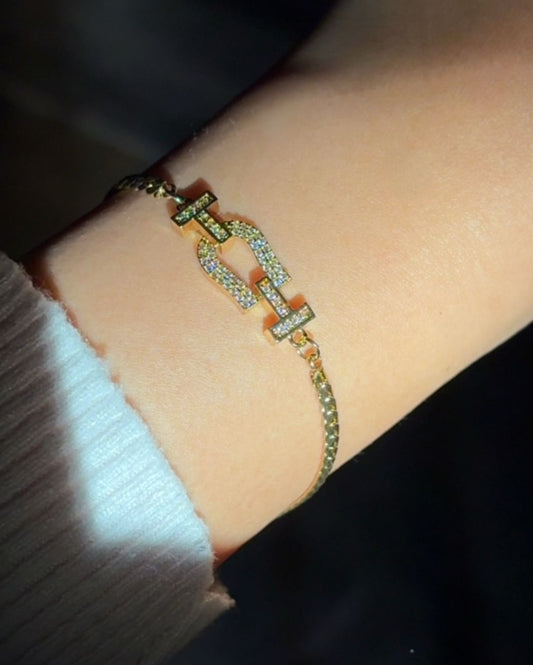 Paved Horseshoe Bracelet
