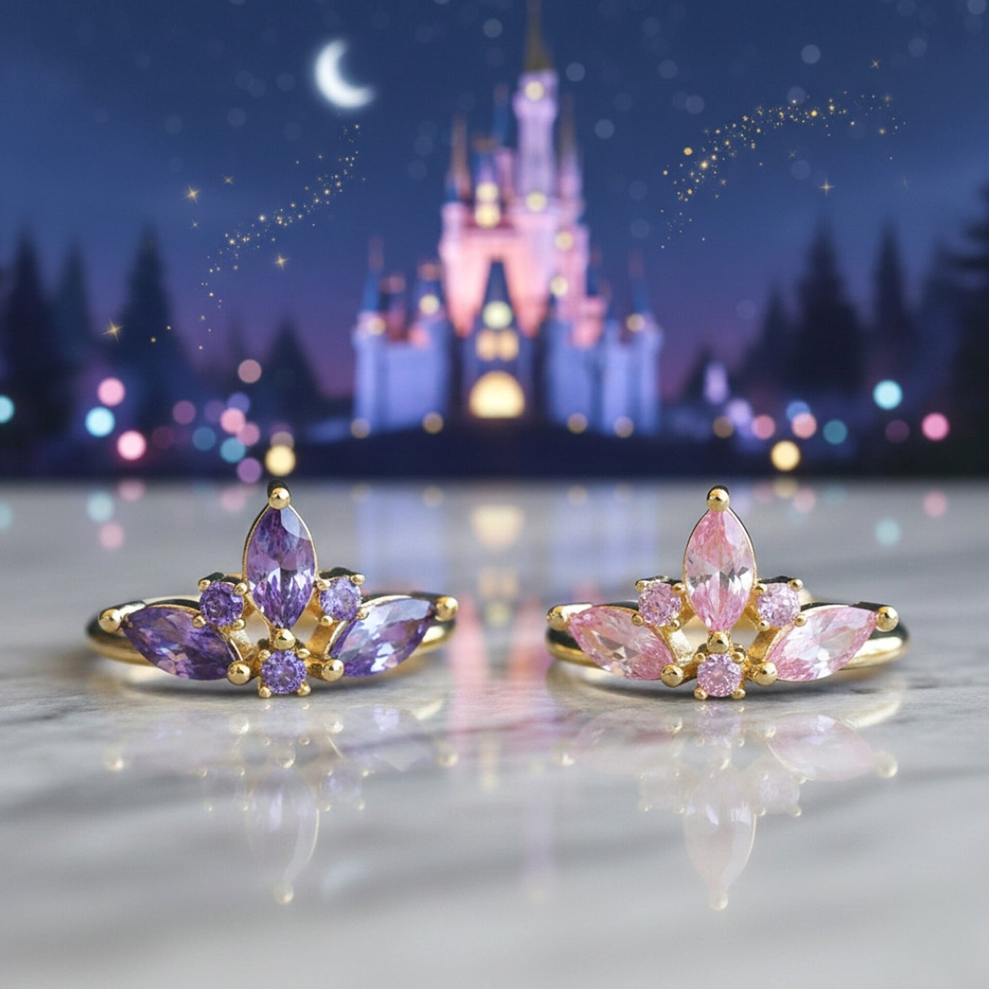 Simple rapunzel crown ring