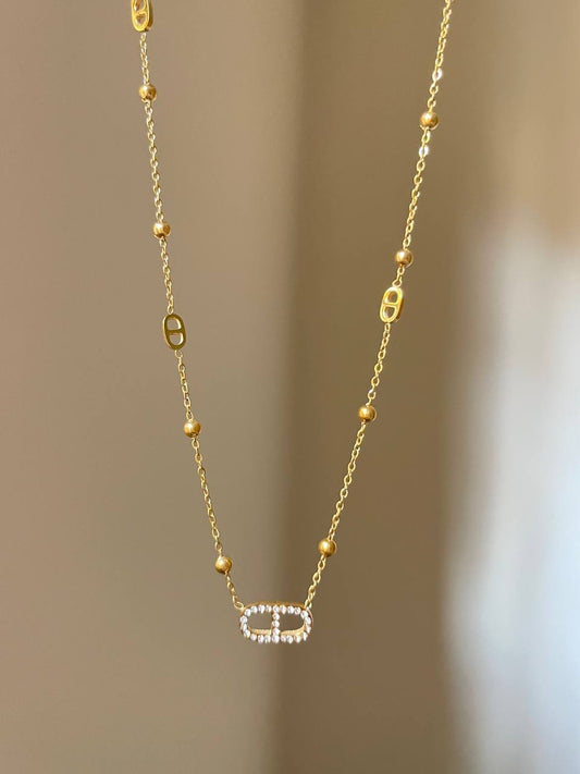 Designer Initial Station Necklace