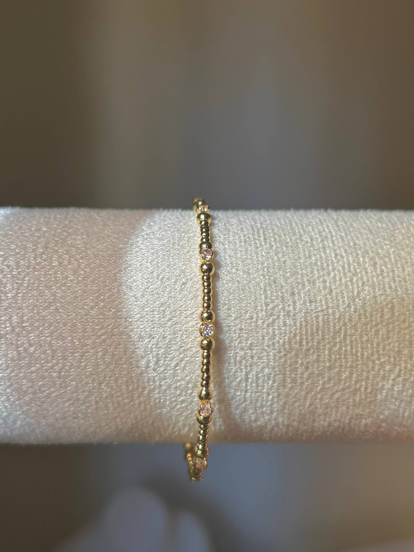 Dainty Beaded Flex Bangle