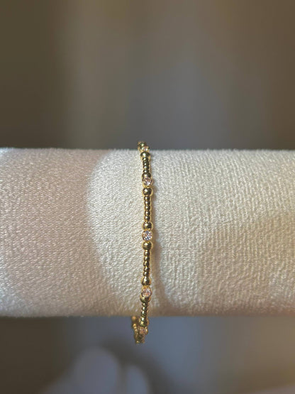 Dainty Beaded Flex Bangle